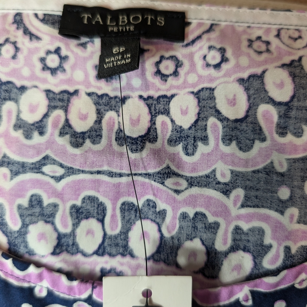 Talbots Purple  and Blue Midi Dress - Picture 8 of 11